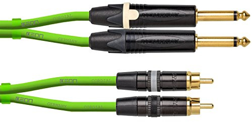 CORDIAL CABLES Jack/RCA 1,5m grün DJ-Kabel Ceon Jack / RCA