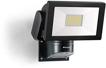 Steinel LED Strahler LS 300 schwarz, 29,5 W Flutlicht, 2704 lm Helligkeit, schwenkbar, neutralweiß (4000 K), IP44, 1 Stück (1er Pack)