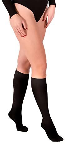 RIEMTEX Kompressionsstrümpfe Waden CCL1 Damen Herren geschlossene Spitze | 18–21 mmHg | Classic Serie 7111 | Schwarz oder Beige | Größen 1–7 | komfortabel für den Alltag