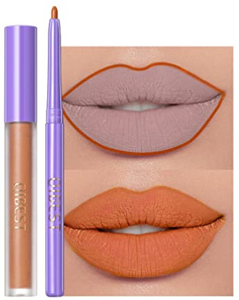 GL-Turelifes Matte Lip Gloss Bianco Verde Nero Viola Trucco per Labbra Anti-sgocciolamento, rossetto liquido non sbiadente, duraturo per cosplay di Halloween (#7 Arancia)