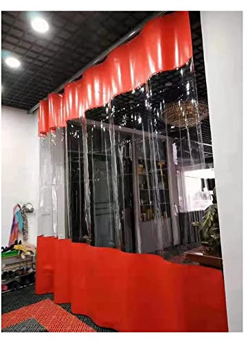 STRMAX Telone di copertura in legno, trasparente, per esterni, pareti laterali impermeabili per pergolato, tende trasparenti resistenti alle intemperie, per esterni, con occhielli, in PVC resistente