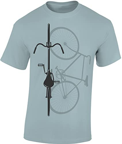 Baddery Fahrrad T-Shirt Herren - „Bike Shadow“ | Bike Shirt für Radfahrer