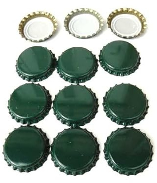 Kronkorken 26mm 1000 Stück grün Zubehör Bier Brauen Bierflaschen verschließen Hobbybrauer (grün, 1000)