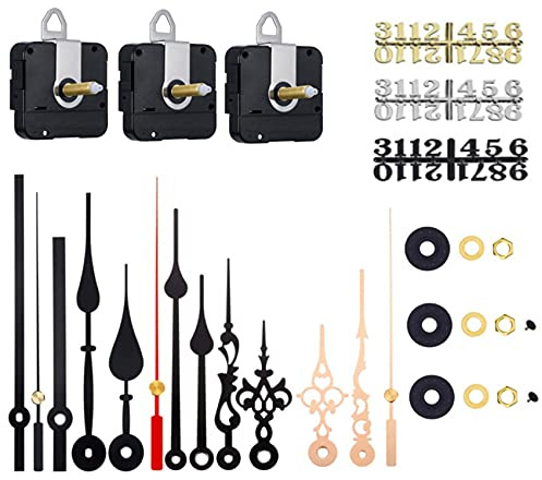 Nagoyuki Mecanismo de Movimiento de Reloj de Cuarzo de Eje de 3 Piezas con 5 Pares de Manos y Kit de NúMeros, Piezas de Reloj DIY, Reemplazo de 31Mm