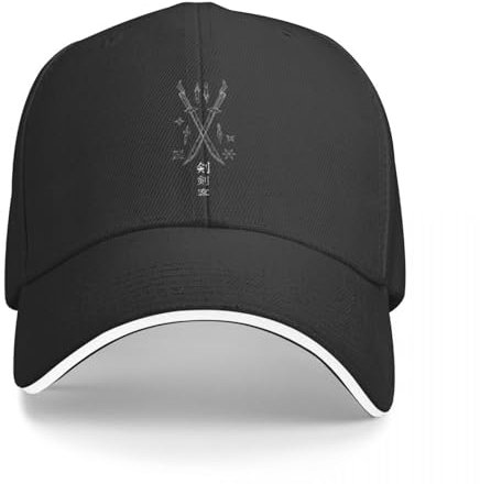OAKITA Basecap Katana Schwert Japanischer Stil Ninja Shuriken Kunai Waffen Baseball Cap Vintage Anime Hut Frau Hüte Männer