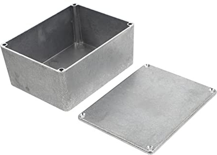Toyvian Aluminium Stompbox Gehäuse für Gitarrenpedalkoffer aus Druckguss Material mit Polierter Oberfläche und Rostfreiem Design Ersatz für Alte oder Defekte Filter