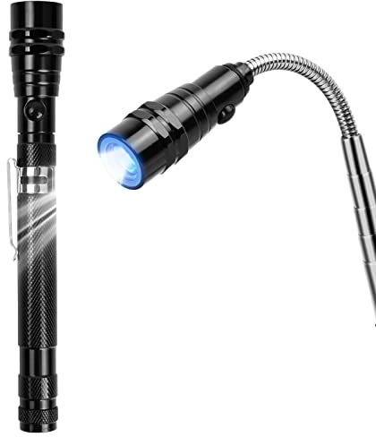 Jinlaili Outil Magnétique Télescopique Avec LED Gadget,Outil de Préhension Magnétique Télescopique avec LED,Outil de Ramassage Aimant Telescopique,Gadget Insolite Utile,Cadeau Homme Original