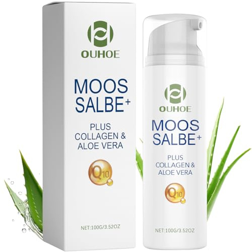 100ml Moossalbe Gegen Gesicht Falten, Mooscreme für Aktiv Hautreparatur, 100% Rein Natürliche Hefesalbe Antifaltencreme für Alle Hauttypen