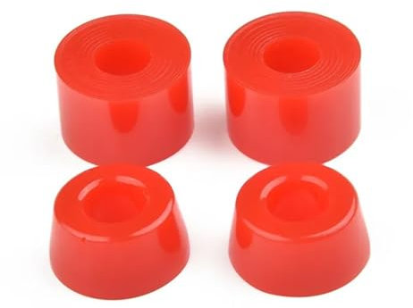 HLAQHL 4-teiliges Roller-Ersatz-Pivot-Cups-Skateboard-Longboard-Zubehör Pivot-Rohrbuchsen-Kit, kompatibel mit Skateboard-Trucks 95A 100A 85A(Red95A)