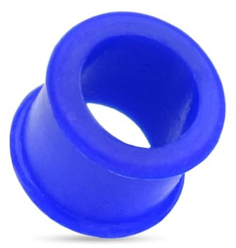 beyoutifulthings Ohr-Tunnel Ultra Soft Silikon Flexibel Ohr-Piercing Ohr-Schmuck Plug Double Flat Flared Sattel-Verschluss 3-26mm