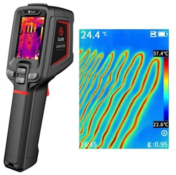 AYJYZHIAG Caméra Thermique Infrarouge portative de thermographie d'affichage à Cristaux liquides de Couleur de Pixel de l'imageur 256x192 PC210