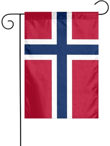 Bandiera della Norvegia da giardino, 30 x 45 cm, verticale, double face, per vacanze in fattoria