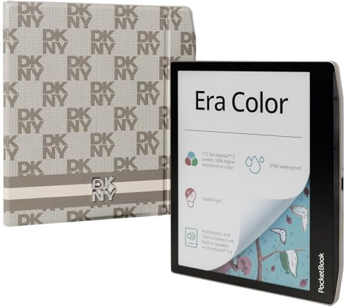 PocketBook Era Color E-Reader 7 E-Ink 32GB Bluetooth Beige Roof Bundle DKNY
