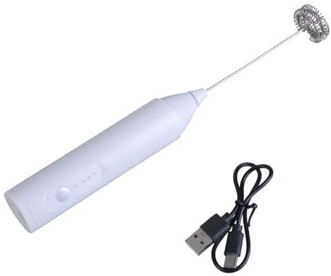 KieTeiiK Batteur À Poignée Électrique Efficace pour Œufs Fouet À Café Rechargeable par USB Lattes Portables Cappuccinos Outil De Fabrication Mousse Appareil Cuisine