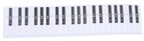 TOBBOMEY 88 Tasten Klaviertastatur Übungspapier für Kinder Schüler Anfänger Beschichtetes Standardpapier mit Transparentem Hintergrund Notentabelle Keyboard Lernhilfe