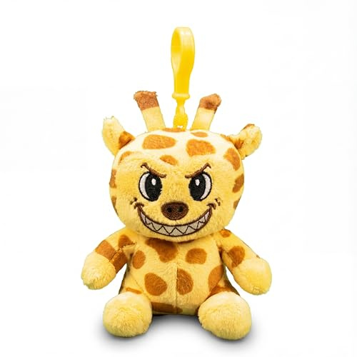 Tiwoca nyckelring plysch giraff 13 cm – fräckt gosedjur som lyckobringare på språng – unik skyddsängel, som present till barn och vuxna