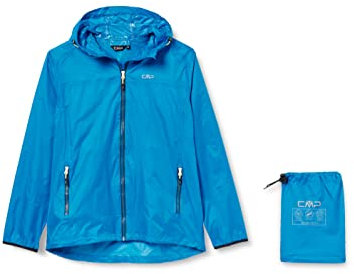 CMP Giacca Pioggia In Poliestere Antistrappo da Uomo, Cyano, XXL
