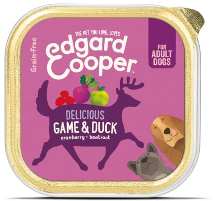 Edgard & Cooper Wild und Ente Nassfutter mit Rote Beete und Süßkartoffel für ausgewachsene Hunde