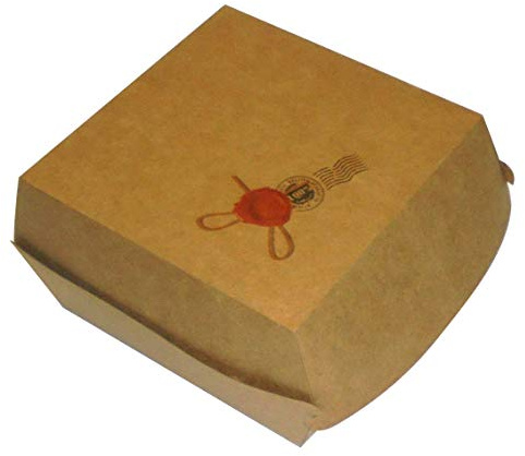 Lot de 50 boîtes en carton alimentaire pour sandwich maxi format en papier pour aliments à emporter.