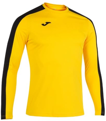 Joma Mens Academy Long Sleeve Game T-shirt, Yellow-black, M EU