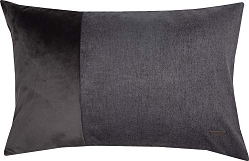 Esprit Deko Kissen Harp • 2er Set Kissenbezug 38x58 anthrazit • Deko Wohnzimmer • ohne Füllung • 100% Polyester