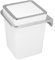 bremermann Cubo de cosméticos Savona, incluye soporte de pared, con tapa oscilante, cubo de plástico para cuarto de baño, 5,5 litros (blanco, cuadrado)