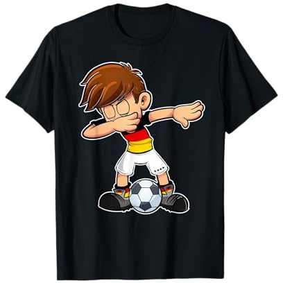 Dabbing Fußball Junge Deutschland Trikot Germany Kinder Fan T-Shirt