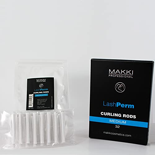 Makki Lot de 32 bigoudis de taille moyenne pour permanente des cils