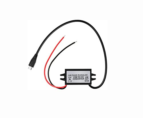 Tiardey Convertisseur étanche 12 V vers 5 V DC-DC Step Down Module adaptateur d'alimentation compatible avec Raspberry Pi 4, téléphone portable, voiture (connecteur USB de type C)