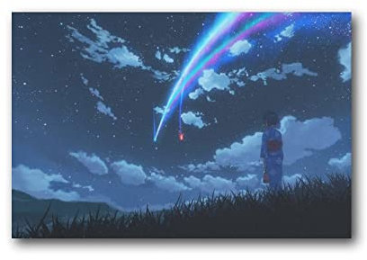 Your Name Kimi No Na Wa - Póster de dibujos animados de anime de la noche estrellada, lienzo de pintura para pared, póster de sala de estar, 40 x 60 cm