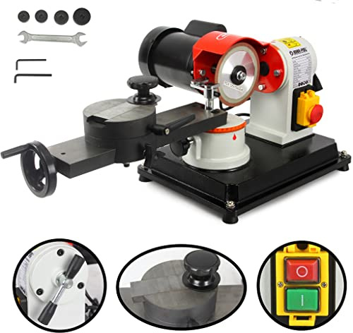 Affilatrice per Dischi Seghe circolari 250W elettrica disco diamantato Ø125mm 2850 giri/min base 370x270 mm 4 adattatori
