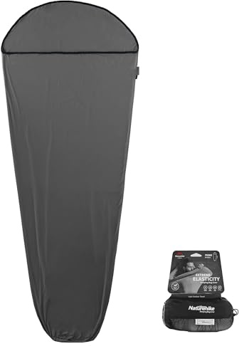 Naturehike Saco de dormir ultraligero para cabaña, solo 390 g, alta elasticidad, saco de dormir de viaje con tamaño pequeño para mochileros, hostales y camping
