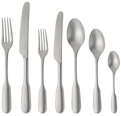 English Fiddle Vintage, 7 Piece Cutlery Place Setting. Made from Stainless Steel. Dishwasher Safe.