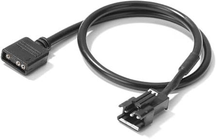 iHaospace 5V ARGB to 3 Pin SM Adapter (Pin Connector) for RGB Fan LED Strip Extension (Cable)