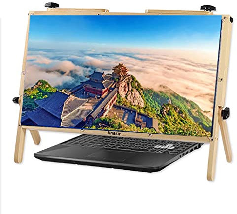 3D-Bildschirmlupe 22 in Laptop-Bildschirmlupe für Senioren, kompatibel mit 15/16/17/18/20-Zoll-Handys, Tablets, perfekt für Familien, Mädchengeschenke, Laptop-Bildschirmlupe Gam (natürlich)
