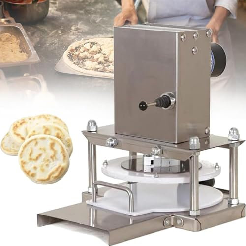 DPQYJPP Máquina eléctrica prensar Masa Pizza, máquina Comercial Prensa Manual Acero Inoxidable Masa Pizza, máquina prensado Masa para Pizza doméstica 8,6 Pulgadas para Pizza, Tortilla,Type22