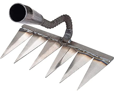 Rastrello Sarchiatore ,scarificatore A Manoo, Rastrello Arieggiatore, Rastrello Giardino Metallo, Rastrello Da Giardino A 4/5/6/7 Denti Per Diserbo/allentamento/semina - Senza Manico