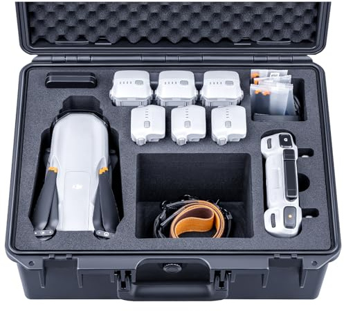 Lykus Titan MA320 Wasserdicht Tasche/Koffer/Case für DJI Air 3S/Air 3, DJI RC2/RC-N3,Großer flexibler Raum,Unterstützung 7 Akkus[NUR Koffer]