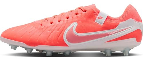 Nike Tiempo Legend 10 Pro Botas de fútbol de Perfil bajo para césped Artificial, Soccer Shoe Hombre, Hot Lava/White, 42 EU