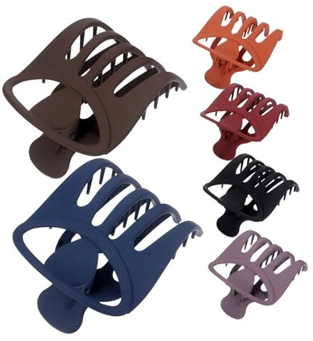 Vaguelly 6stücke Teiliges Französische Haarklammern Für Dickes Haar Rutschfeste Krallenclips Kaffee Für Einfaches Styling Und Sicheren Halt