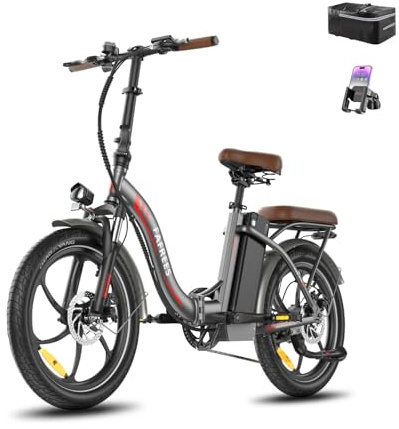 Fafrees 2025 Ebike F20 Pro+ Fatbike Faltrad 20 Zoll mit 36V 22.5AH Akku Damen Herren 250W, Erwachsene Fatbike Elektromobilrad 140kg, E Mountainbike 20°, Ebike 25km/h (Weißer Helm, Grau)