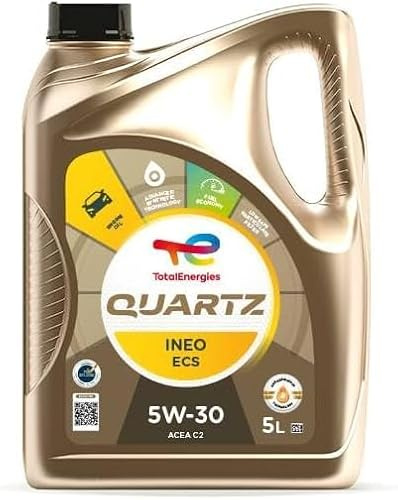 TotalEnergies Quartz Ineo ECS 5W-30, Olio Motore Sintetico, 5L, ACEA C2, per Motori Diesel e Benzina