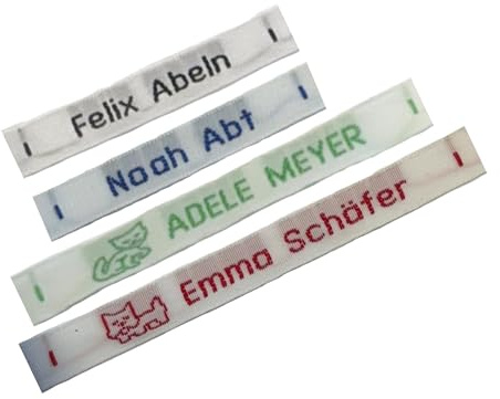 Vorgestanzte Gewebte Namensetiketten (144)