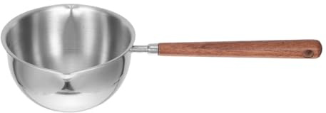 Edelstahl Suppenkelle mit Ausgießer, Langem Griff, 1 Stück | Doppelausguss, Schräger Löffelkopf, Ergonomischer Stil, zum Servieren von Suppe, Soßen und Brühe
