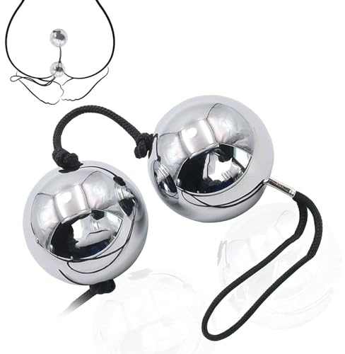 JXszxbt Edelstahl Analperlen Vaginal Kugeln Analkette mit 2 Kugel G-Punkt Metall Anal Beads Analdilatator Analkugeln SM Sex Toys Anus Vagina Expansion Stimulation Sexspielzeug für Frauen Männer Paar