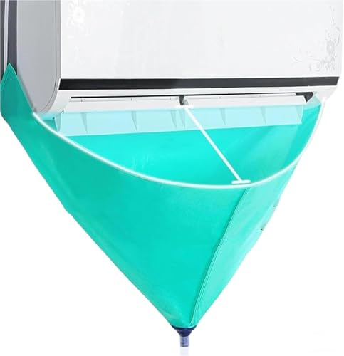 RYRYR Hotte de Lavage Murale for climatiseur, Sac de Nettoyage for climatiseur divisé, Housse de Protection avec Orifice de vidange et Tuyau d'eau, Outils de Nettoyage CVC