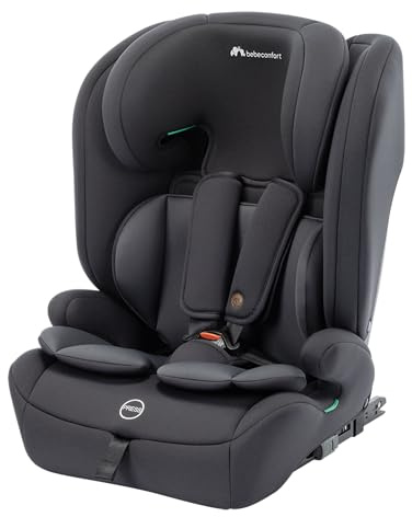 Bebeconfort EverFix Plus i-Size, Siège Auto Evolutif, 15 mois - 12 ans, 76-150 cm, Rehausseur Voiture Enfant ISOFIX, Protection Contre Les Chocs Latéraux, 14 Positions D'appui-tête, Full Black