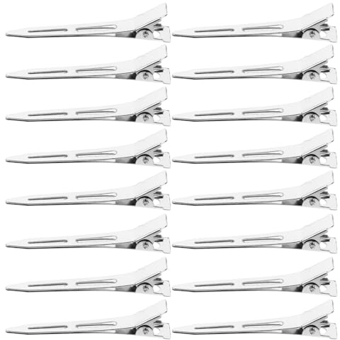 Healifty 2 boîtes Pinces Cheveux Métal Argent Pince Coiffeur Duckbill Clips à Bec de Canard Résistantes pour Différents Types de Cheveux Clip de Séparation Plat Antidérapant Accessoires de