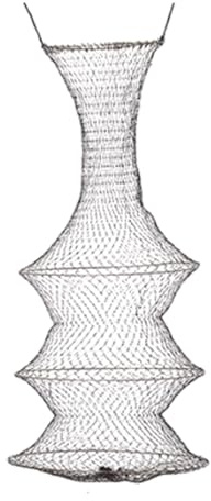 Fiskfälla, Fiskekorgsfälla 20-42 cm Nylonstålring for kajaksjöreservoarer