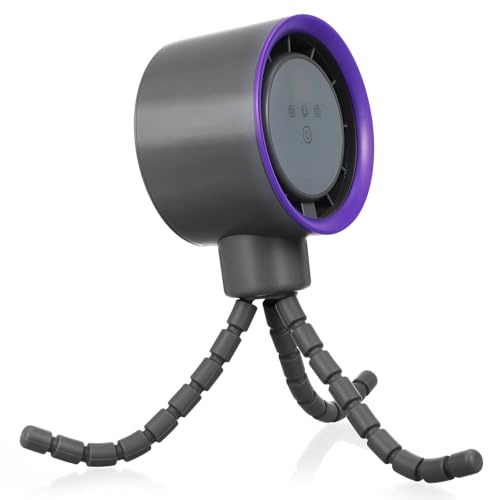 PACKOVE Ventilador para Cochecito de Ñiño Recargable con Clip y Trípode Flexible, Silenciosa y Protección de Seguridad para Fiesta Verano y Paseos Tranquilos
